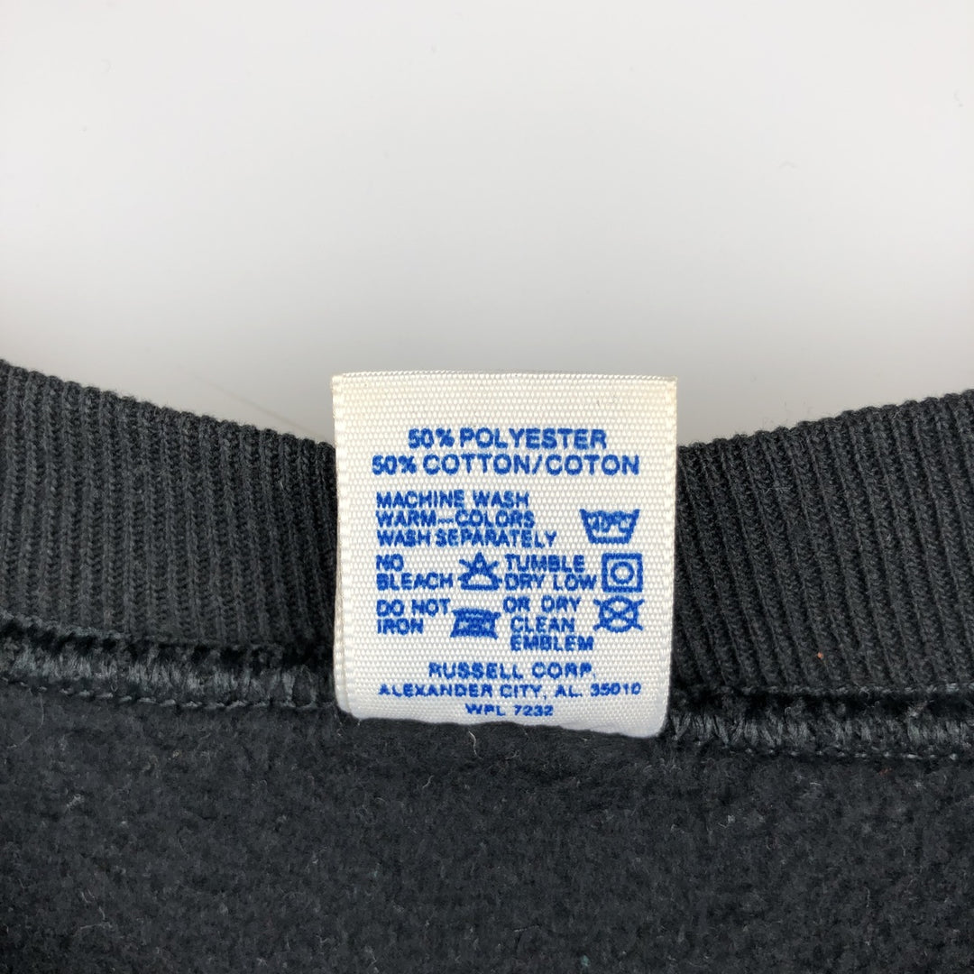 Vintage 90'S Russell ATHLETIC printed sweatshirt, Made in USA, Men's XL cotton black type Vintage Second Hand