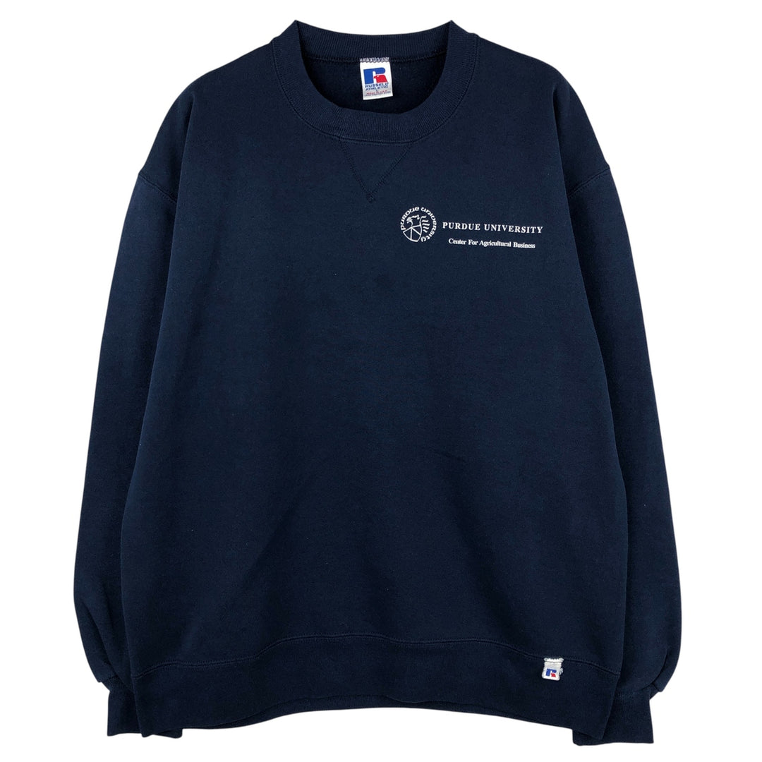 Vintage Russell ATHLETIC college sweatshirt, made in the USA, size L, men's size L cotton navy blue type Vintage Second Hand