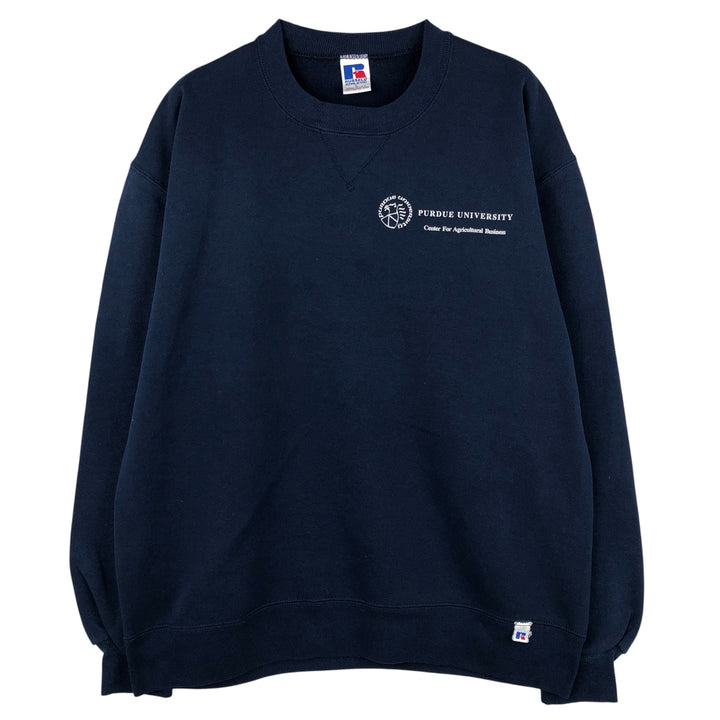 Vintage Russell ATHLETIC college sweatshirt, made in the USA, size L, men's size L cotton navy blue type Vintage Second Hand