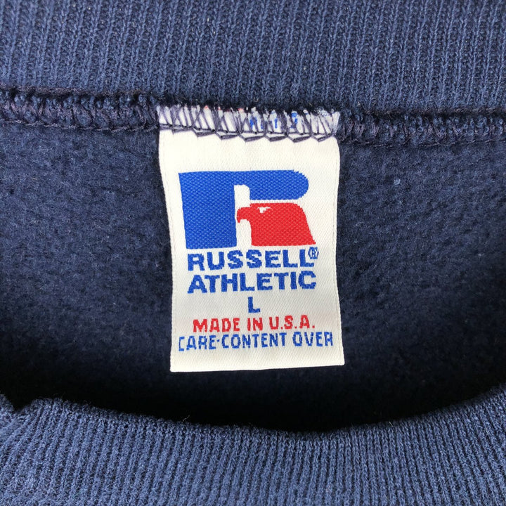 Vintage Russell ATHLETIC college sweatshirt, made in the USA, size L, men's size L cotton navy blue type Vintage Second Hand