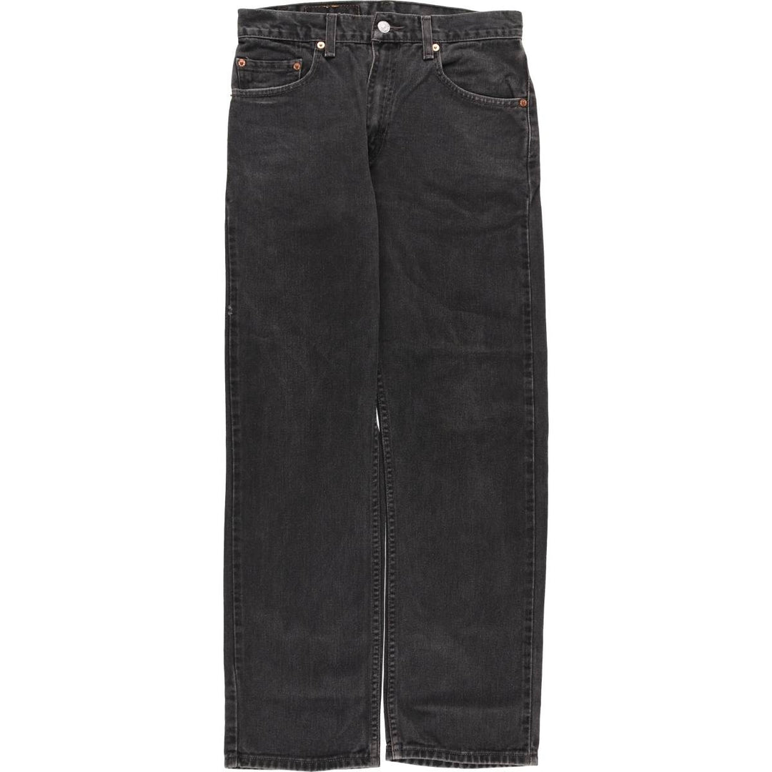 2000'S Levi's 505 Regular Fit Straight Leg Tapered Denim Pants, Black, Men's, Size W30 cotton black type Vintage Second Hand