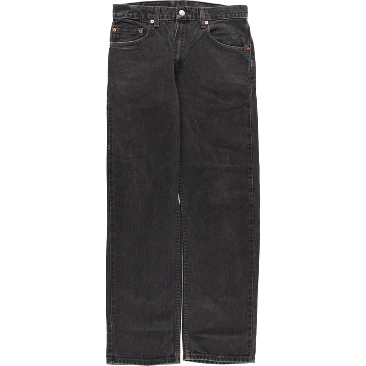 2000'S Levi's 505 Regular Fit Straight Leg Tapered Denim Pants, Black, Men's, Size W30 cotton black type Vintage Second Hand