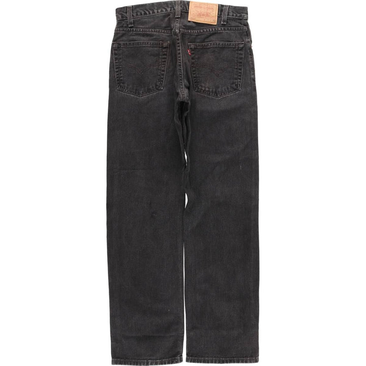 2000'S Levi's 505 Regular Fit Straight Leg Tapered Denim Pants, Black, Men's, Size W30 cotton black type Vintage Second Hand