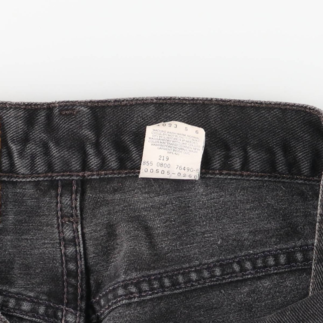 2000'S Levi's 505 Regular Fit Straight Leg Tapered Denim Pants, Black, Men's, Size W30 cotton black type Vintage Second Hand