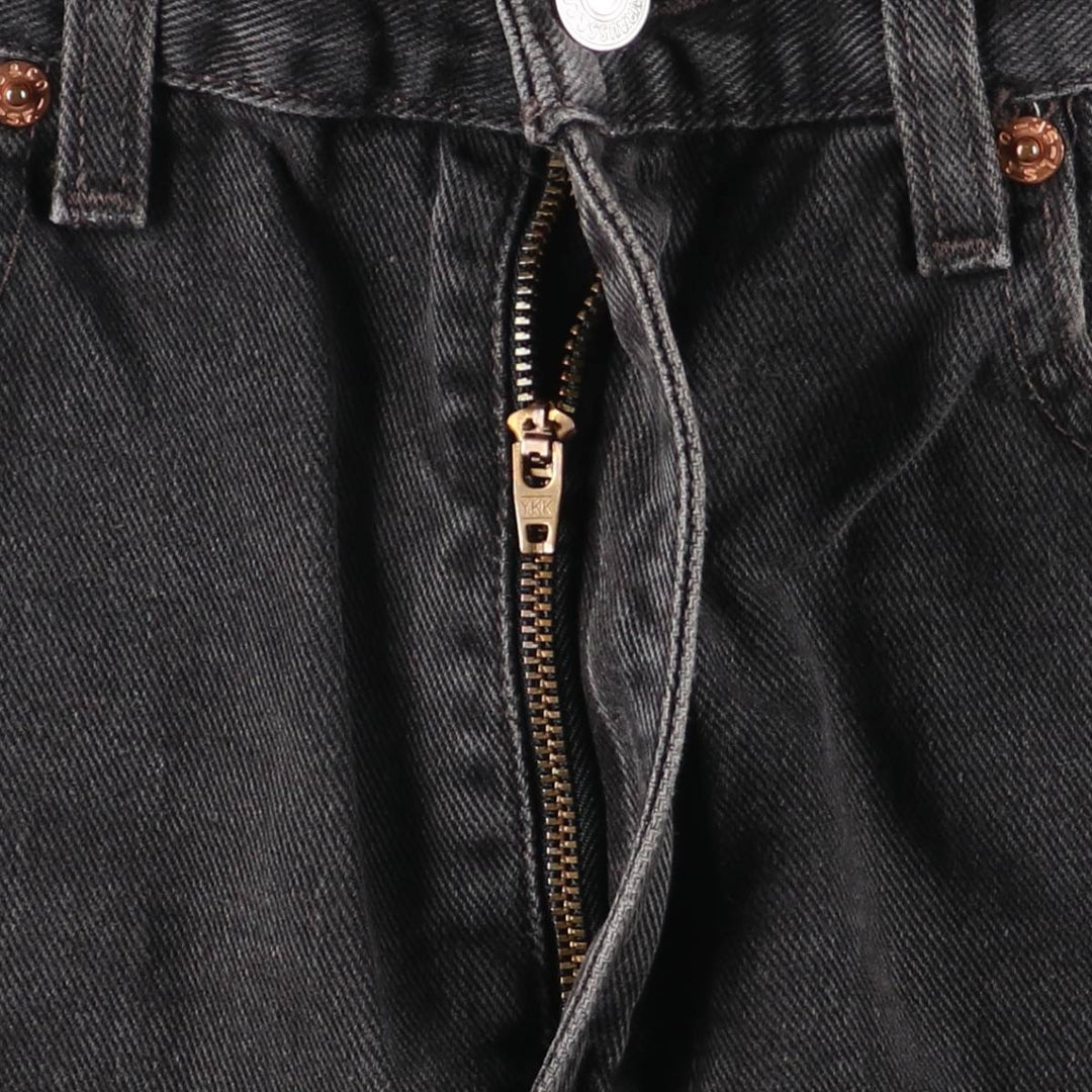 2000'S Levi's 505 Regular Fit Straight Leg Tapered Denim Pants, Black, Men's, Size W30 cotton black type Vintage Second Hand