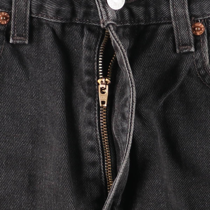 2000'S Levi's 505 Regular Fit Straight Leg Tapered Denim Pants, Black, Men's, Size W30 cotton black type Vintage Second Hand