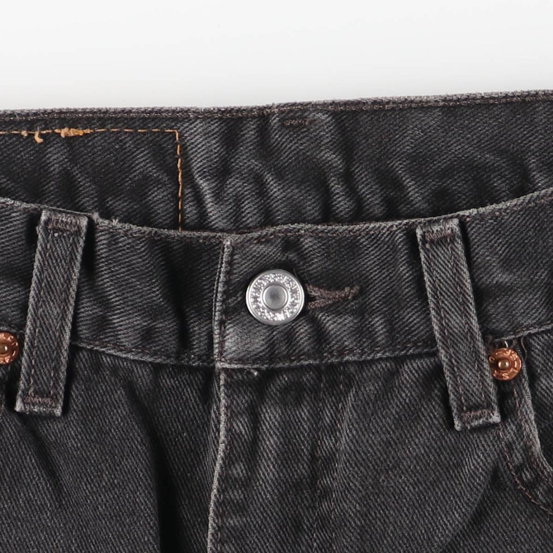 2000'S Levi's 505 Regular Fit Straight Leg Tapered Denim Pants, Black, Men's, Size W30 cotton black type Vintage Second Hand