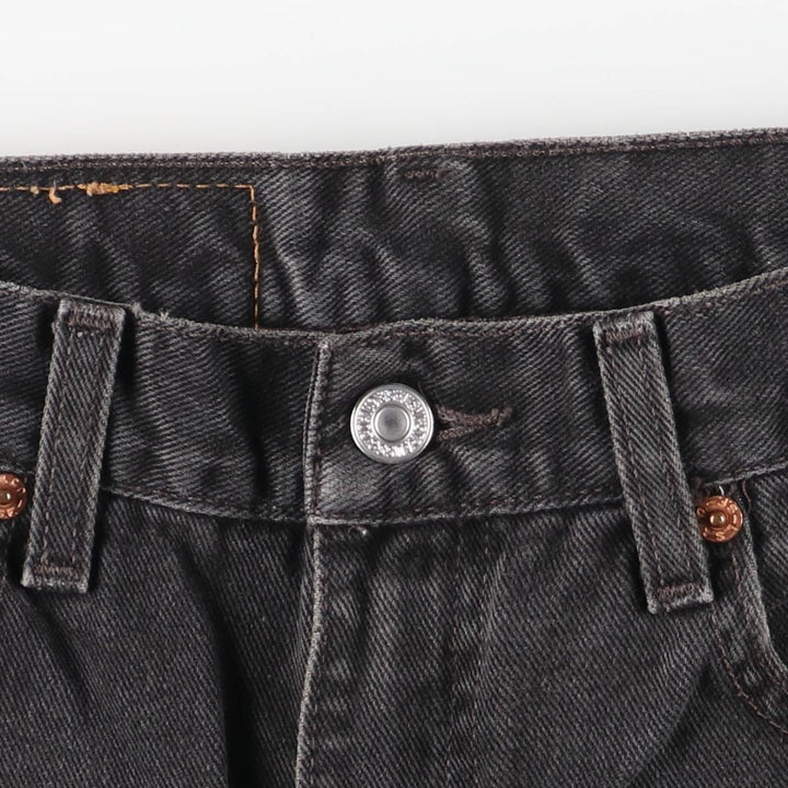 2000'S Levi's 505 Regular Fit Straight Leg Tapered Denim Pants, Black, Men's, Size W30 cotton black type Vintage Second Hand