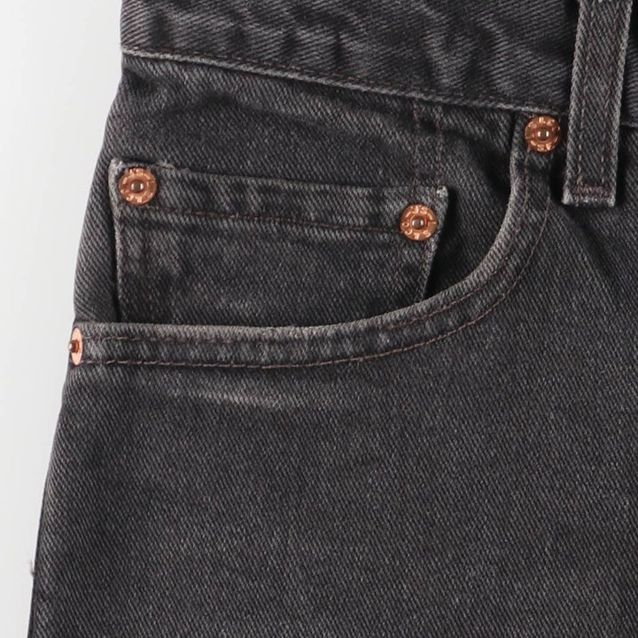 2000'S Levi's 505 Regular Fit Straight Leg Tapered Denim Pants, Black, Men's, Size W30 cotton black type Vintage Second Hand