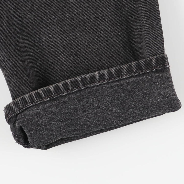 2000'S Levi's 505 Regular Fit Straight Leg Tapered Denim Pants, Black, Men's, Size W30 cotton black type Vintage Second Hand