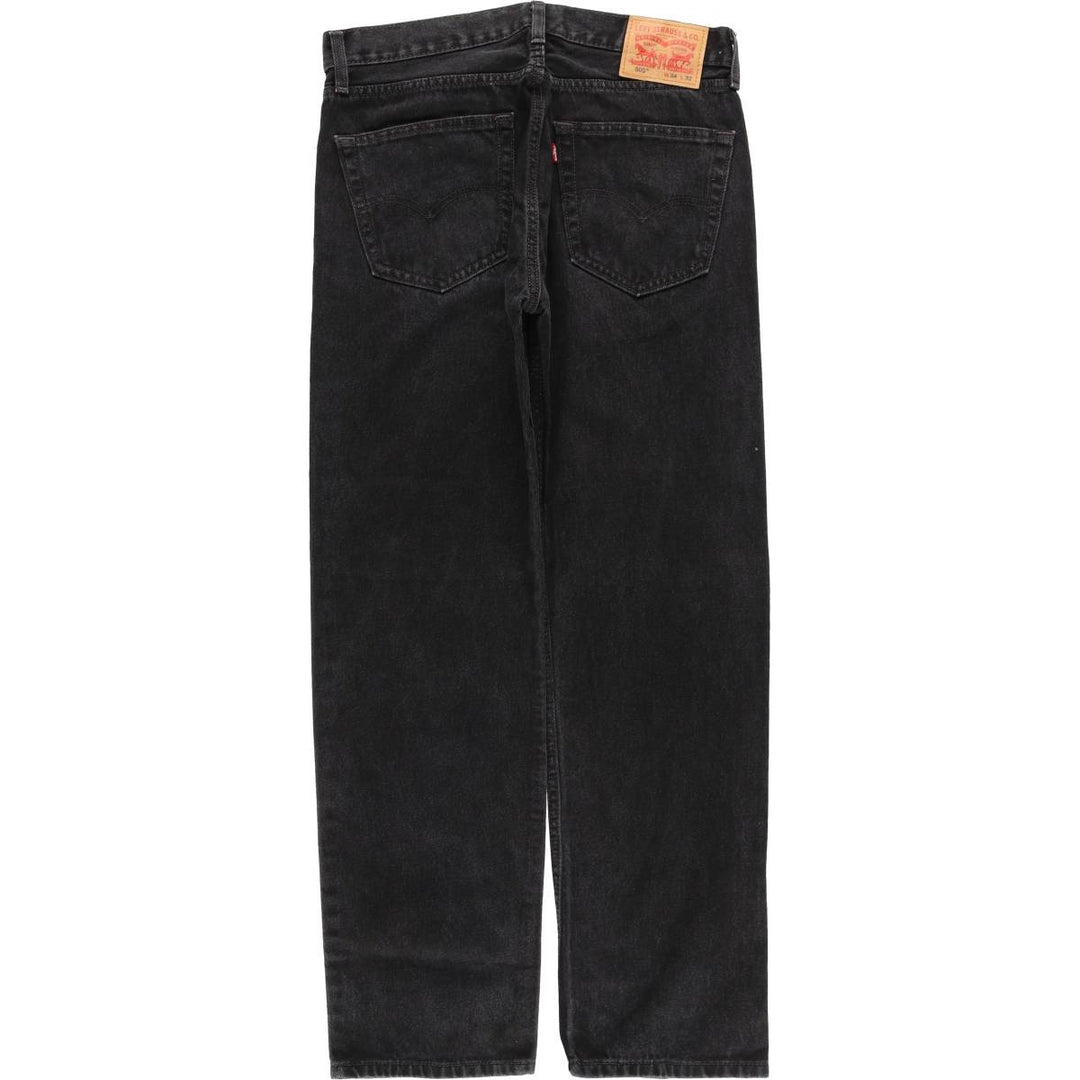 Levi's 505 Black Denim Tapered Denim Pants for Men, W33 equivalent cotton black type Vintage Second Hand