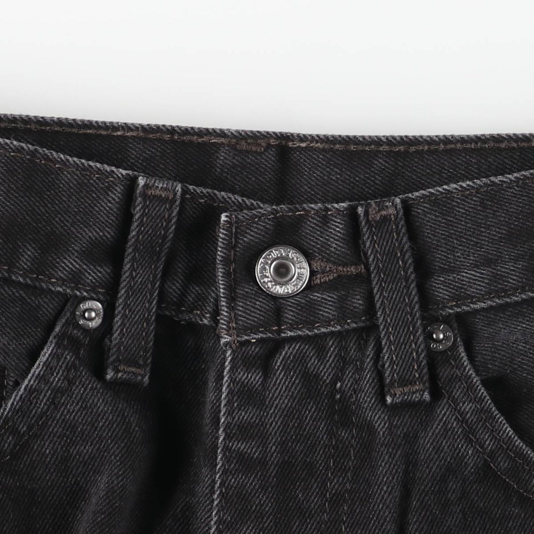 Levi's 505 Black Denim Tapered Denim Pants for Men, W33 equivalent cotton black type Vintage Second Hand