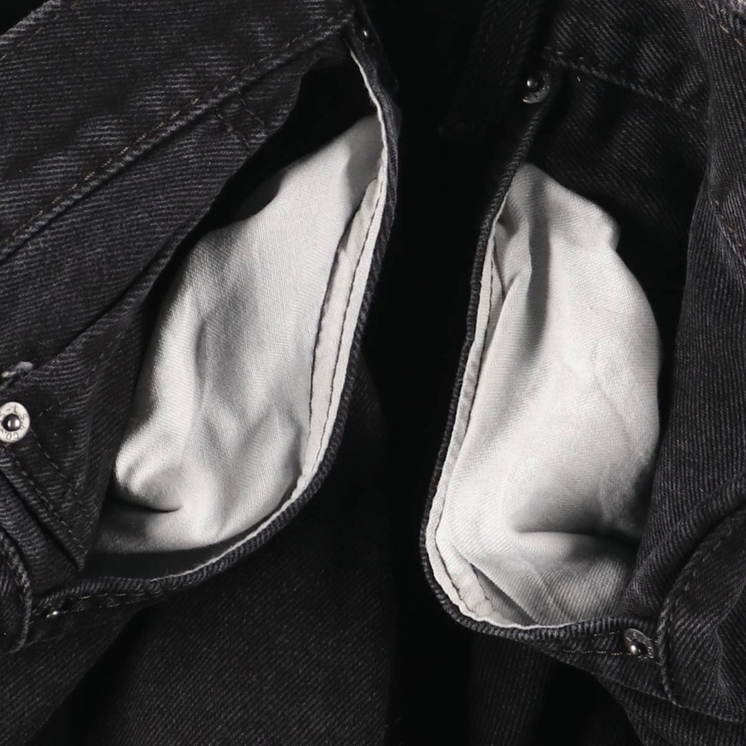 Levi's 505 Black Denim Tapered Denim Pants for Men, W33 equivalent cotton black type Vintage Second Hand