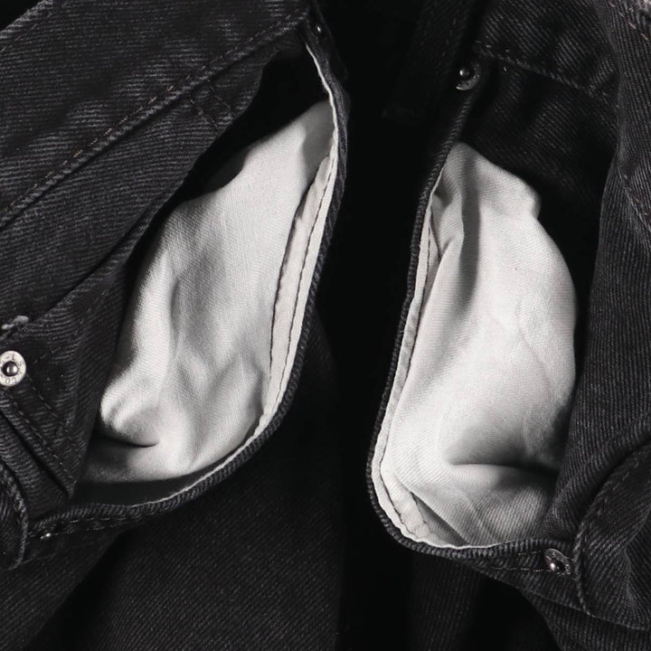 Levi's 505 Black Denim Tapered Denim Pants for Men, W33 equivalent cotton black type Vintage Second Hand
