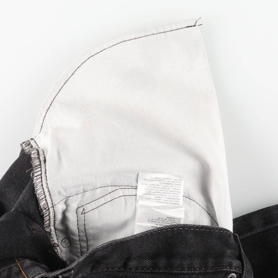 Levi's 505 Black Denim Tapered Denim Pants for Men, W33 equivalent cotton black type Vintage Second Hand