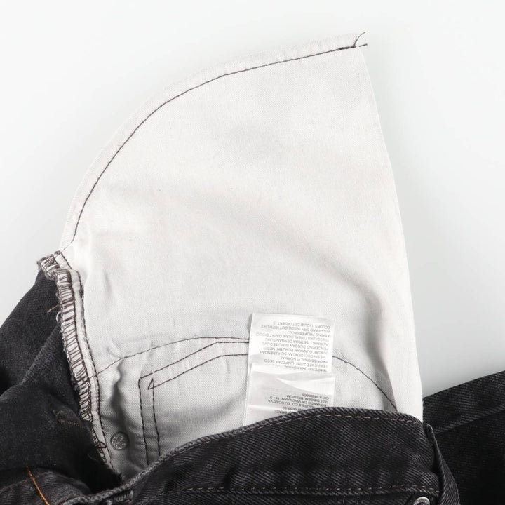 Levi's 505 Black Denim Tapered Denim Pants for Men, W33 equivalent cotton black type Vintage Second Hand