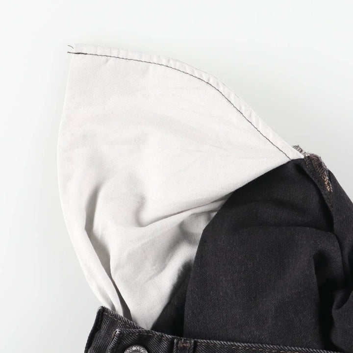 Levi's 505 Black Denim Tapered Denim Pants for Men, W33 equivalent cotton black type Vintage Second Hand