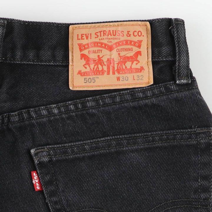 Levi's 505 Black Denim Tapered Denim Pants for Men, W30 equivalent cotton black type Vintage Second Hand
