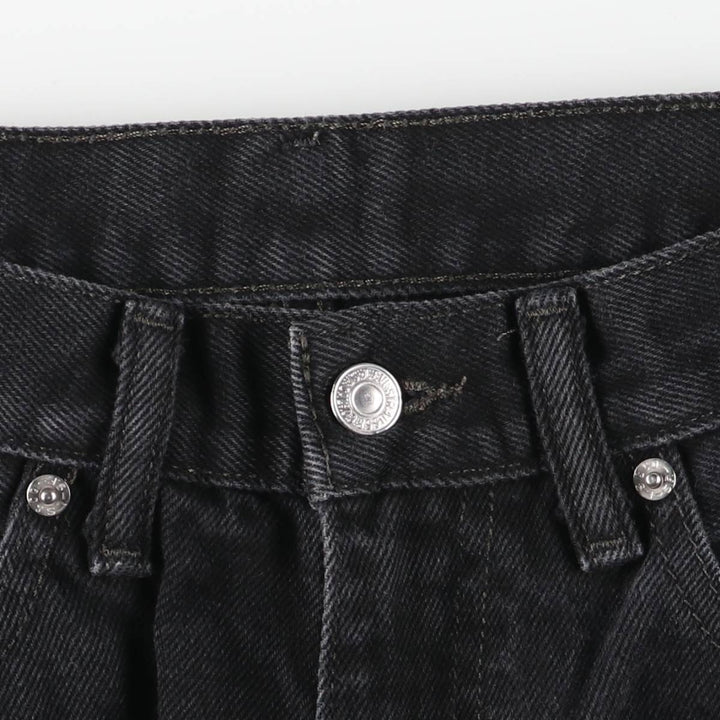 Levi's 505 Black Denim Tapered Denim Pants for Men, W30 equivalent cotton black type Vintage Second Hand