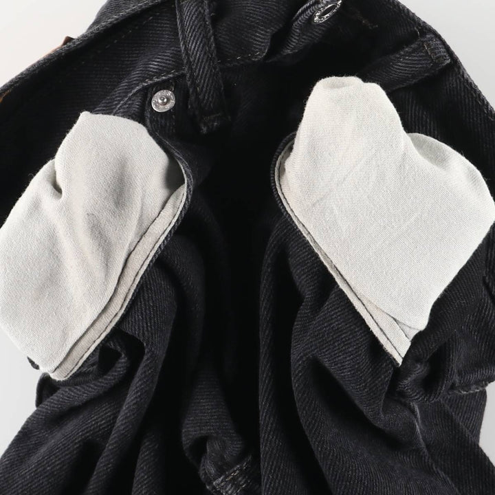 Levi's 505 Black Denim Tapered Denim Pants for Men, W30 equivalent cotton black type Vintage Second Hand
