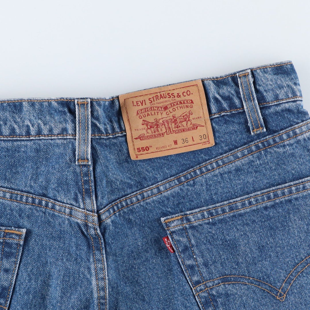 90'S Levi's 550-4891 Relaxed Fit Tapered Denim Pants, Made in USA, Men's Size 36 (Vintage) cotton blue type Vintage Second Hand