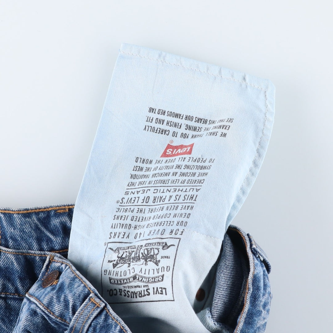 90'S Levi's 550-4891 Relaxed Fit Tapered Denim Pants, Made in USA, Men's Size 36 (Vintage) cotton blue type Vintage Second Hand