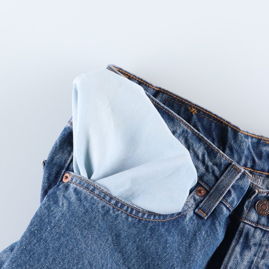 90'S Levi's 550-4891 Relaxed Fit Tapered Denim Pants, Made in USA, Men's Size 36 (Vintage) cotton blue type Vintage Second Hand