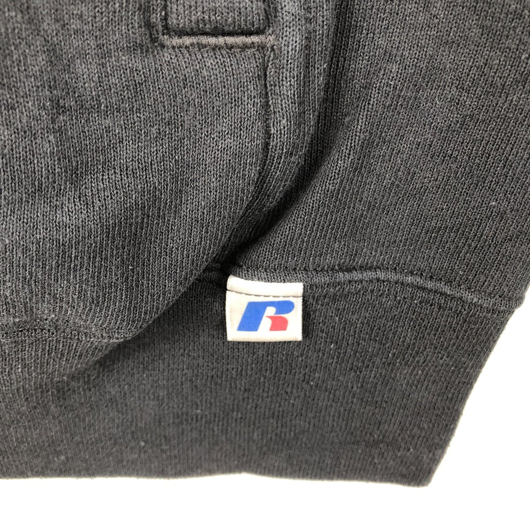 Russell high-neck half-zip sweatshirt, men's size M cotton black type Vintage Second Hand
