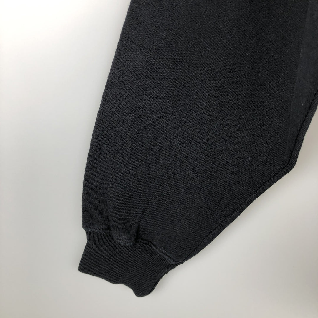 Russell high-neck half-zip sweatshirt, men's size M cotton black type Vintage Second Hand