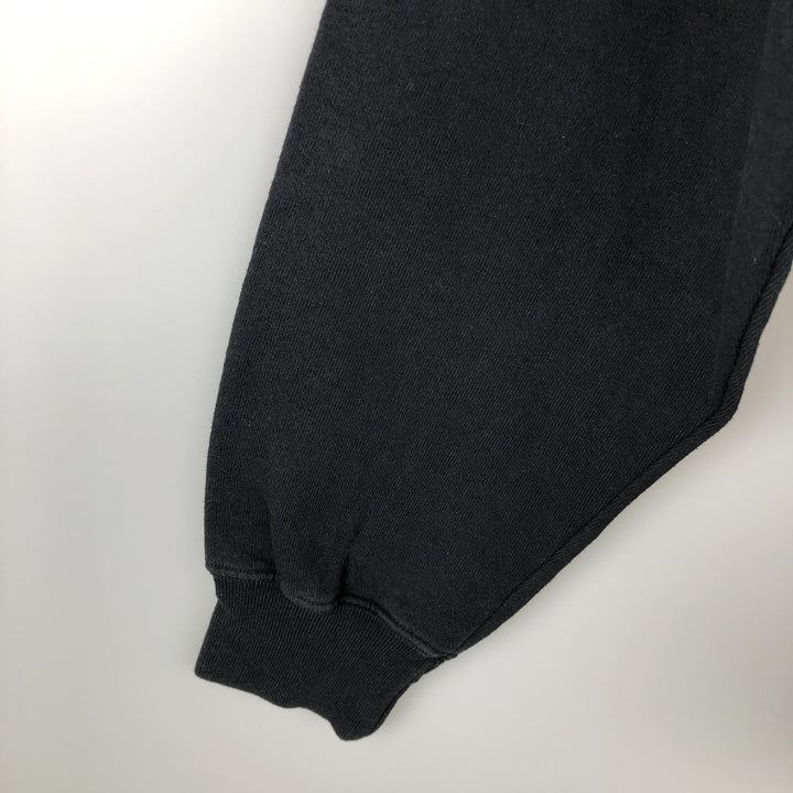 Russell high-neck half-zip sweatshirt, men's size M cotton black type Vintage Second Hand