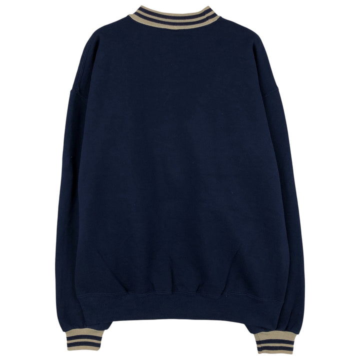 Vintage 80s-90'S Velva Sheen college sweatshirt, made in the USA, size L, men's polyester navy blue type Vintage Second Hand