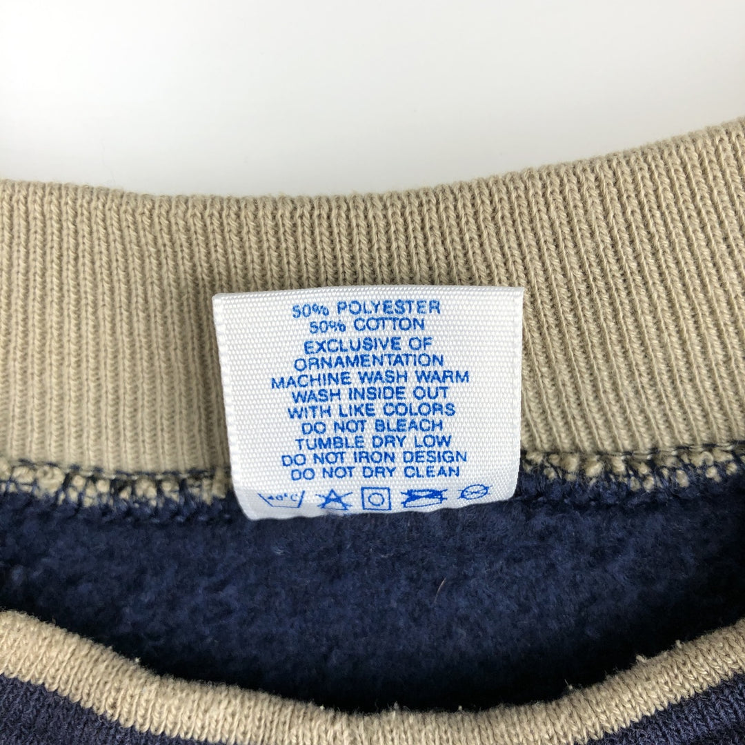Vintage 80s-90'S Velva Sheen college sweatshirt, made in the USA, size L, men's polyester navy blue type Vintage Second Hand