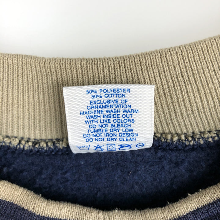 Vintage 80s-90'S Velva Sheen college sweatshirt, made in the USA, size L, men's polyester navy blue type Vintage Second Hand