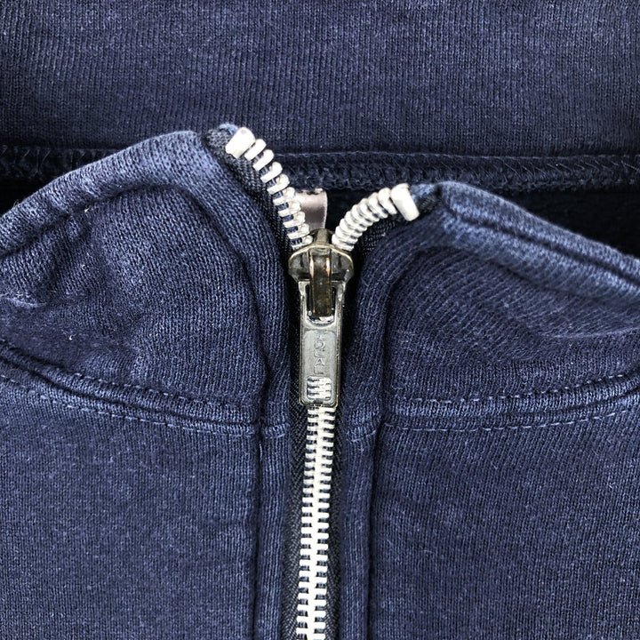 2000'S Russell Half-Zip Sweatshirt, Men's XL cotton navy blue type Vintage Second Hand