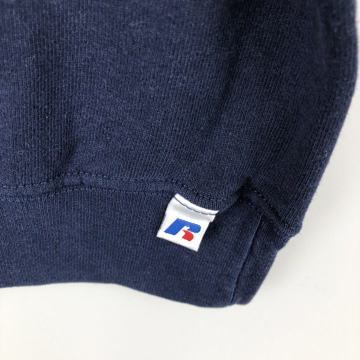 2000'S Russell Half-Zip Sweatshirt, Men's XL cotton navy blue type Vintage Second Hand