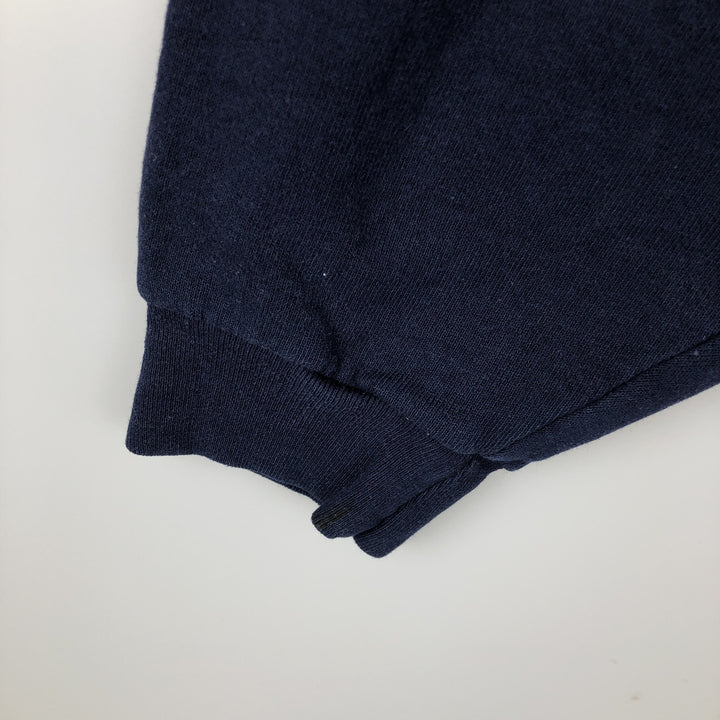 2000'S Russell Half-Zip Sweatshirt, Men's XL cotton navy blue type Vintage Second Hand