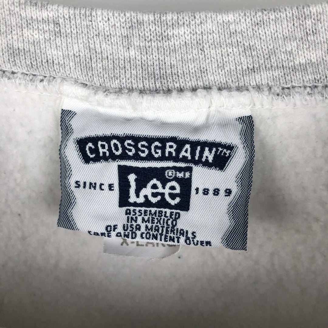 90s-00'S Lee College Sweatshirt, Men's Size XL (approx.) cotton gray type Vintage Second Hand