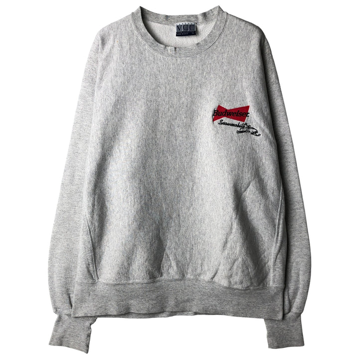 VCC Budweiser Back Print Advertising Sweatshirt, Made in USA, Men's Size XL cotton gray type Vintage Second Hand