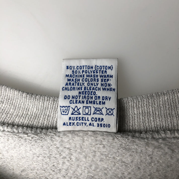 90'S Russell College Sweatshirt, Made in USA, Men's XL, Vintage cotton gray type Vintage Second Hand