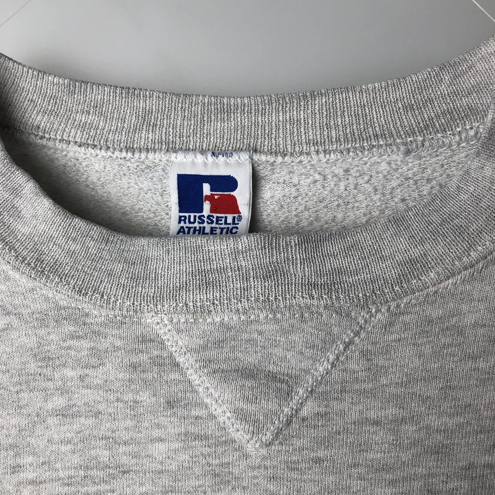 90'S Russell College Sweatshirt, Made in USA, Men's XL, Vintage cotton gray type Vintage Second Hand