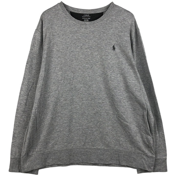 Ralph Lauren POLO RALPH LAUREN One-Point Logo Sweatshirt, Men's XXL cotton gray type Vintage Second Hand