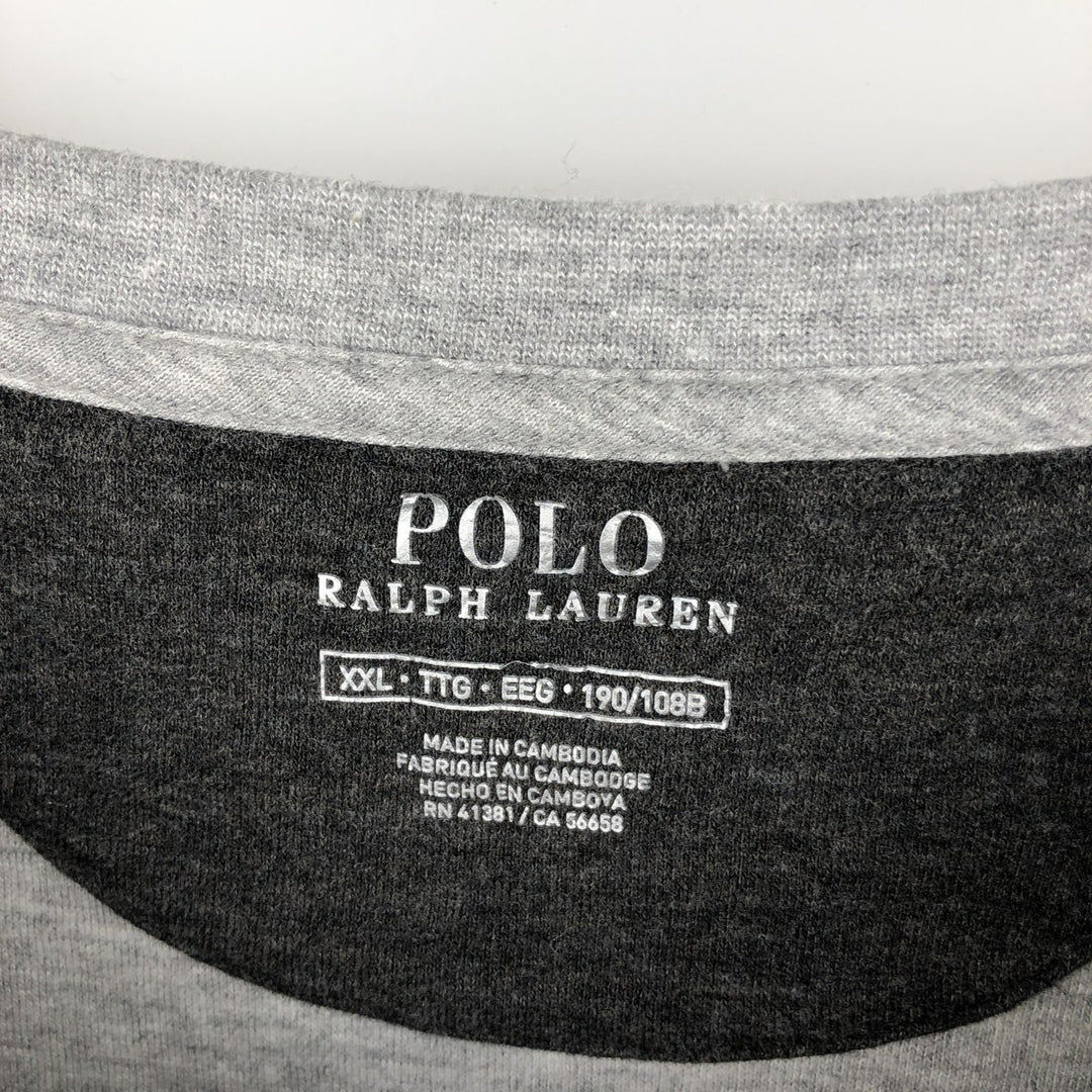 Ralph Lauren POLO RALPH LAUREN One-Point Logo Sweatshirt, Men's XXL cotton gray type Vintage Second Hand