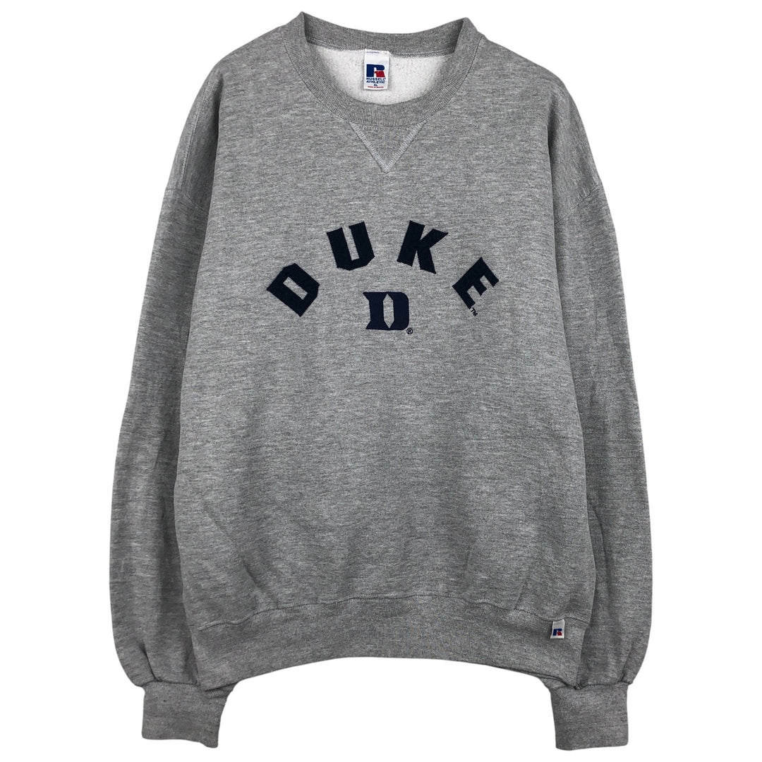 90'S Russell College Sweatshirt, Men's XL Size Vintage polyester gray type Vintage Second Hand