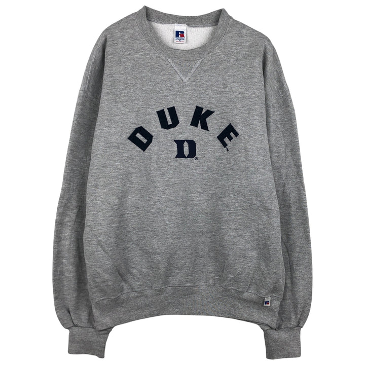 90'S Russell College Sweatshirt, Men's XL Size Vintage polyester gray type Vintage Second Hand