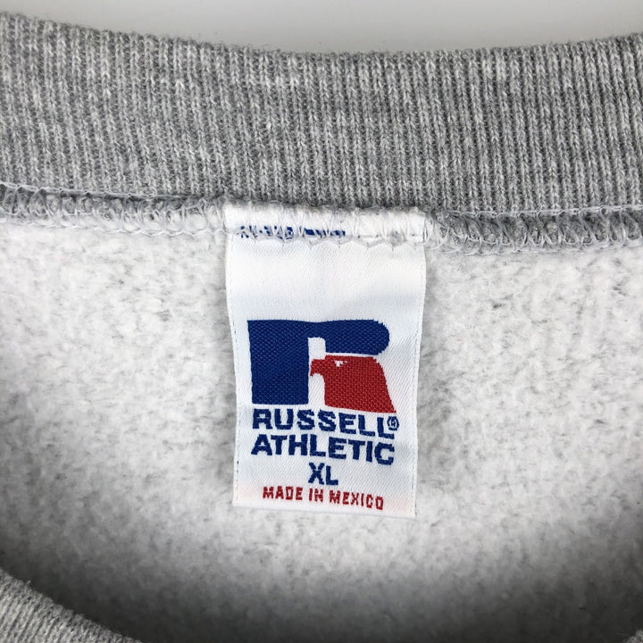 90'S Russell College Sweatshirt, Men's XL Size Vintage polyester gray type Vintage Second Hand