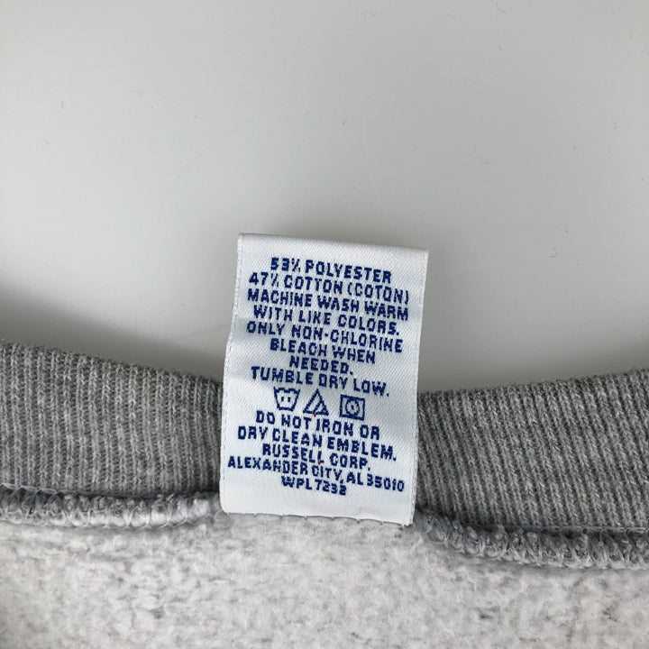 90'S Russell College Sweatshirt, Men's XL Size Vintage polyester gray type Vintage Second Hand
