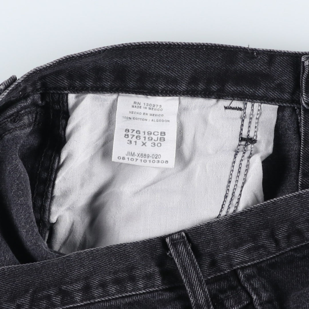 Rustler Black Denim Straight Denim Pants for Men, W31 equivalent cotton black type Vintage Second Hand