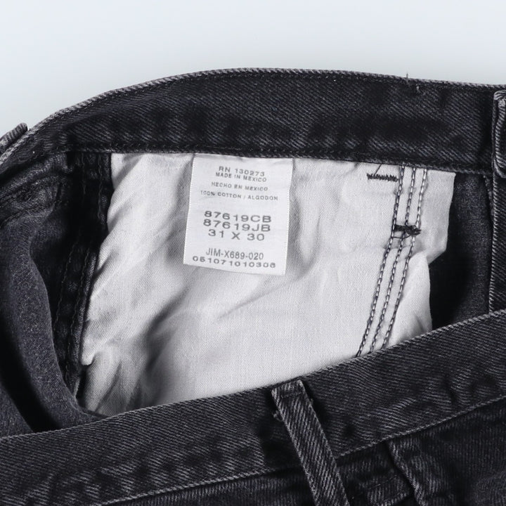 Rustler Black Denim Straight Denim Pants for Men, W31 equivalent cotton black type Vintage Second Hand