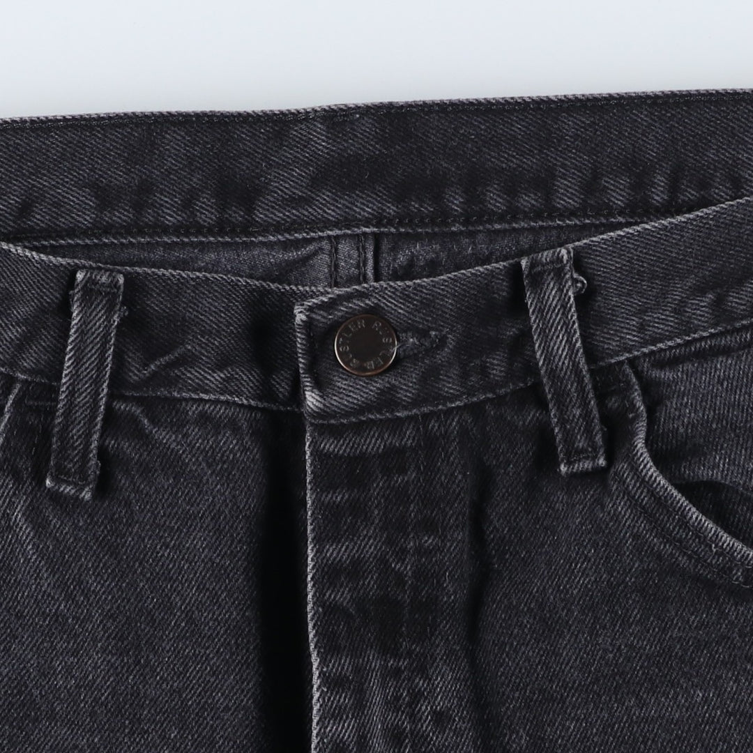 Rustler Black Denim Straight Denim Pants for Men, W31 equivalent cotton black type Vintage Second Hand