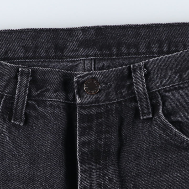 Rustler Black Denim Straight Denim Pants for Men, W31 equivalent cotton black type Vintage Second Hand